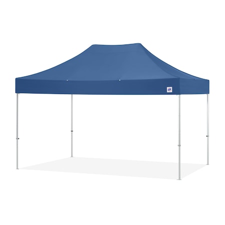 E-Z Up TAA Compliant Endeavor Shelter, 10' W x 15' L, Gray Aluminum Frame, Royal Blue Vented Top END3A15VTKMCRB
